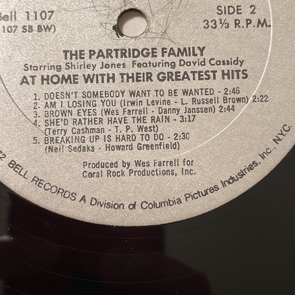 12” vinyl album - “The Partridge Family At Home With Their Greatest Hits” 🌻 - Picture 5 of 7